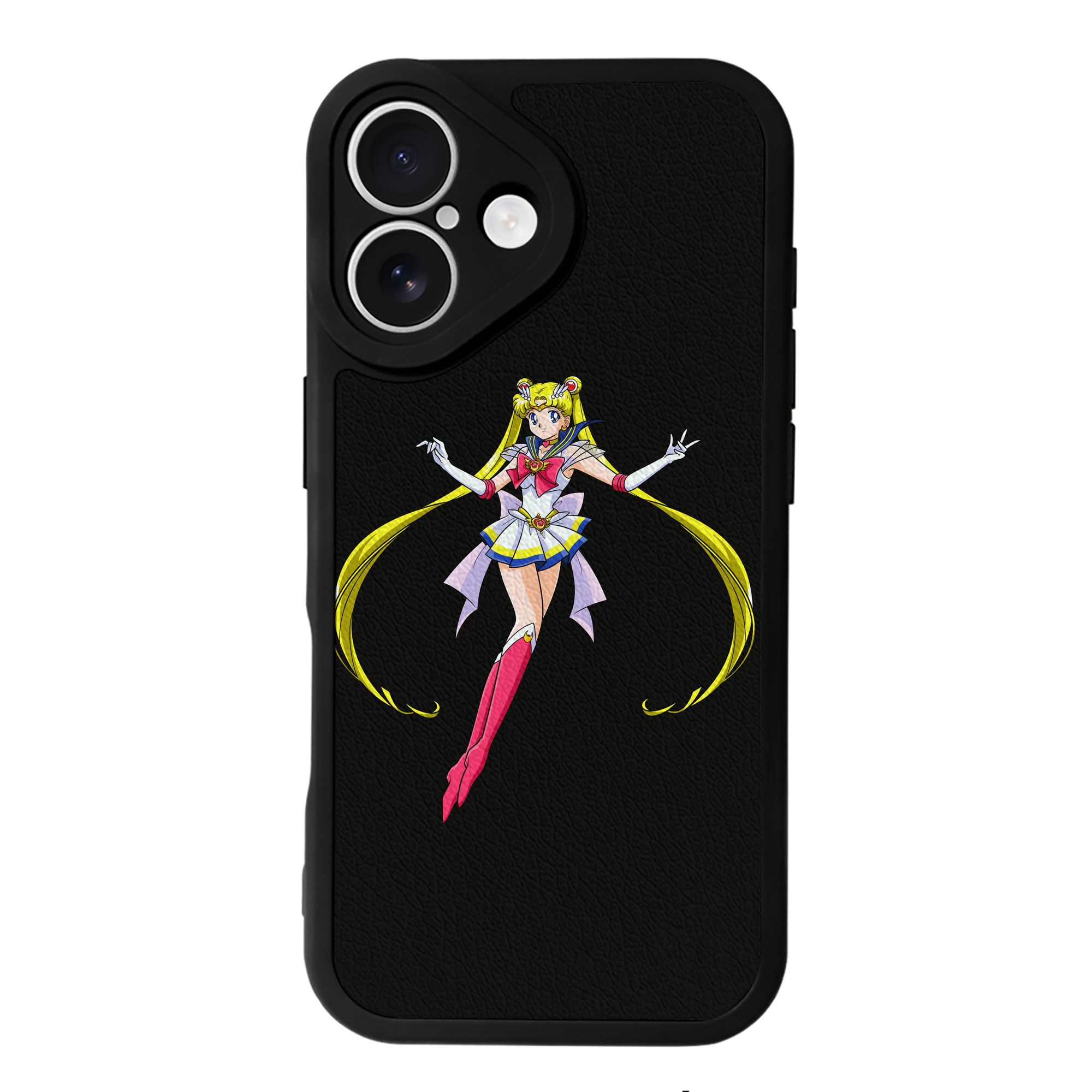 （画像用） 美少女戦士セーラームーン 月野 うさぎ つきの うさぎ Sailor Moon Tsukino Usagi 【iPhone 16シリーズ対応】シリコンスマホケース（レザー調） 材質：シリコン